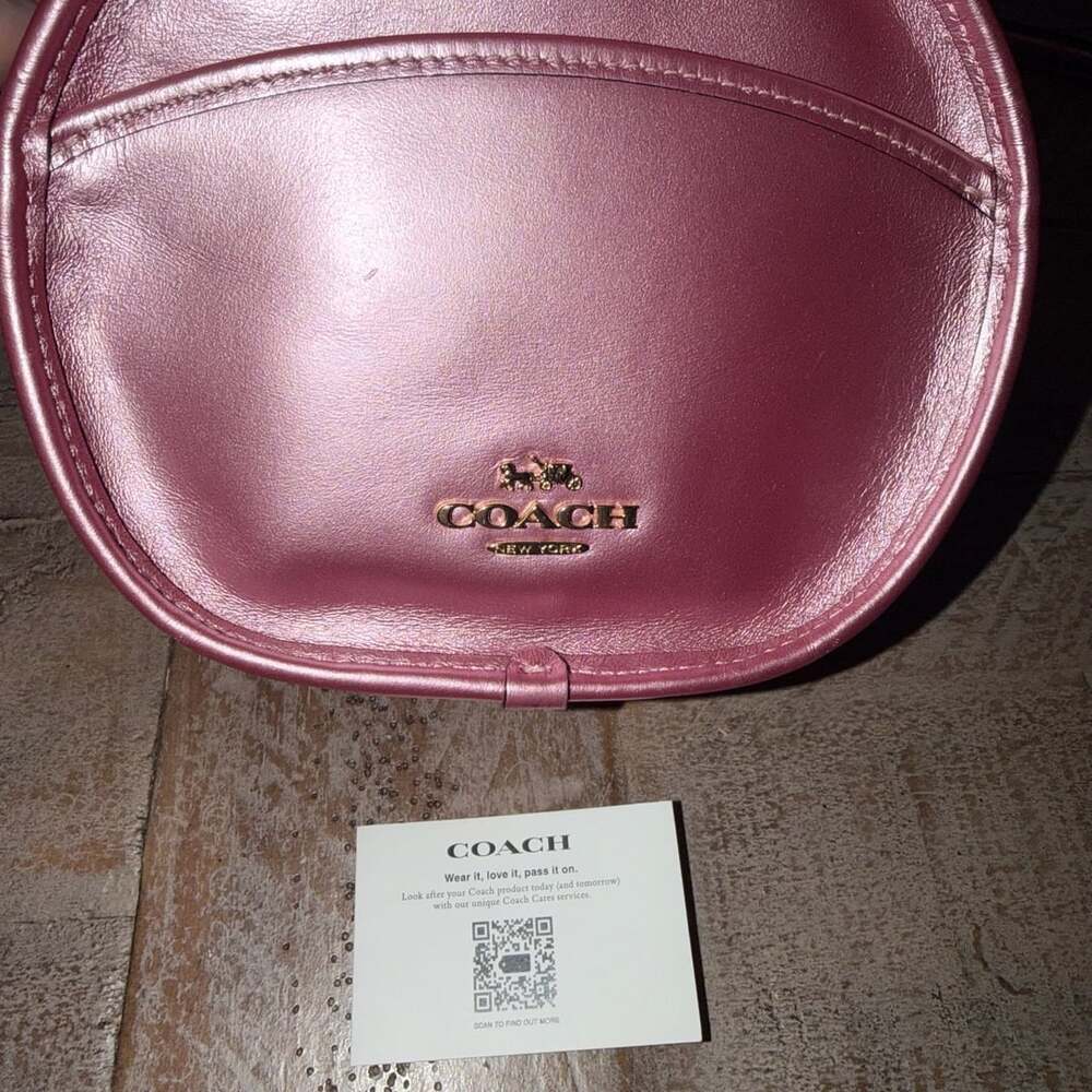 Coach Canteen Metallic Berry Leather Round Crossbody Bag
#25V1026